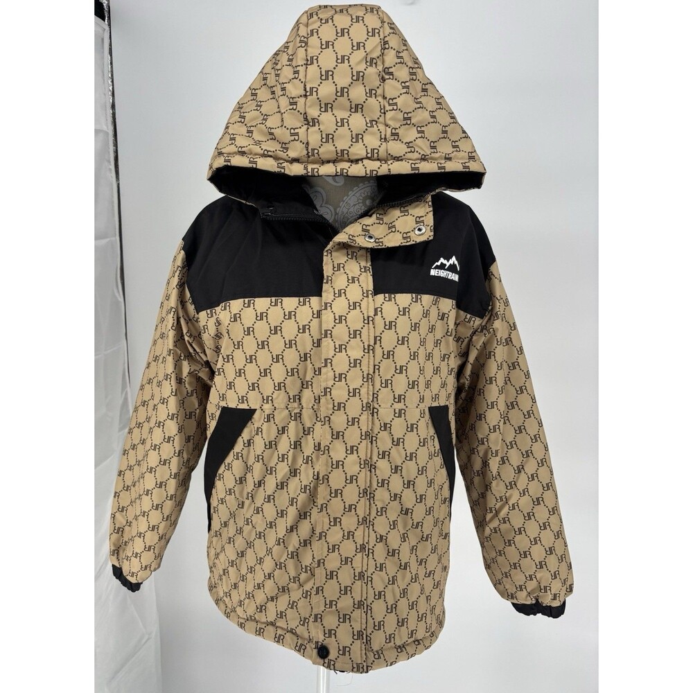 Neightrainood Insulated Hooded Jacket Unisex Asian 170 Brown Black Men S Women M